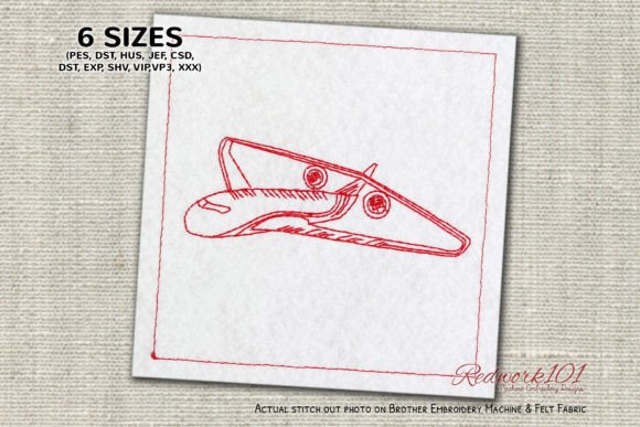 Airplane in the Sky Redwork Embroidery Review
