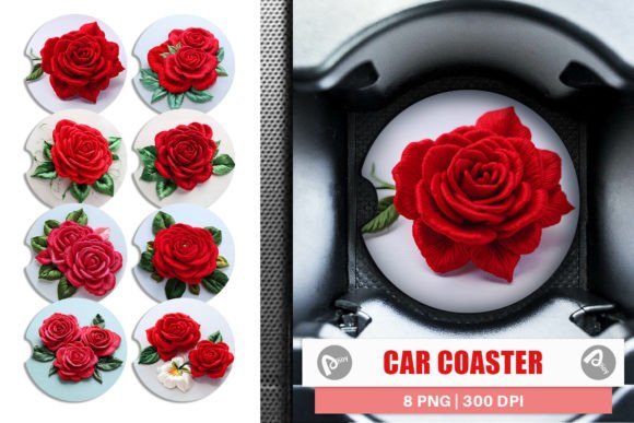 Car Coaster 3D Rose Embroidery Review