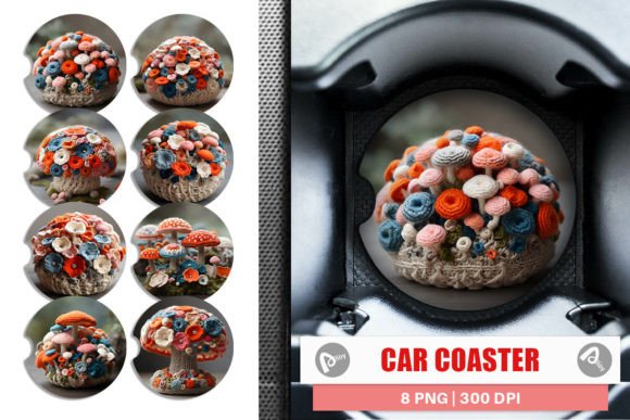 Car Coaster Mushromm Embroidery Review