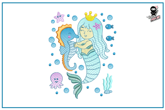 Cute Baby Mermaid Embroidery Review