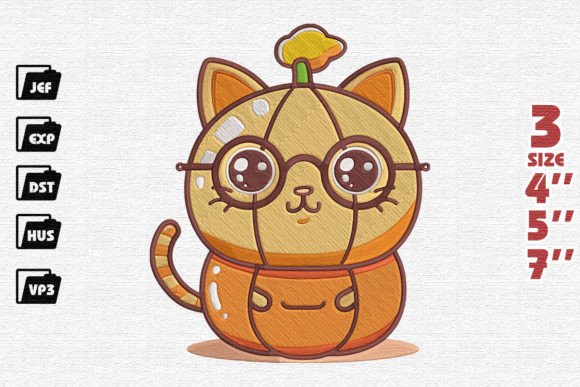 Cute Cat Pumpkin Embroidery Review