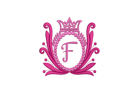 Elegant Crown Embroidery Design Letter F Review