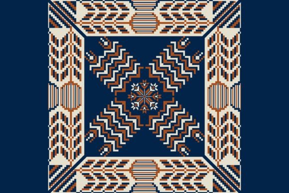 Embroidery Folk Ethnic Square Pattern Review
