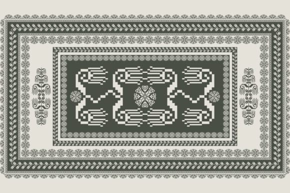 Ethnic Floral Embroidery Rug Pattern Review