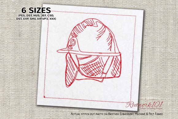 Firefighter Helmet Bluework Embroidery Review