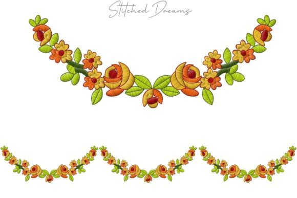 Floral Motif Digital Embroidery Borders Review