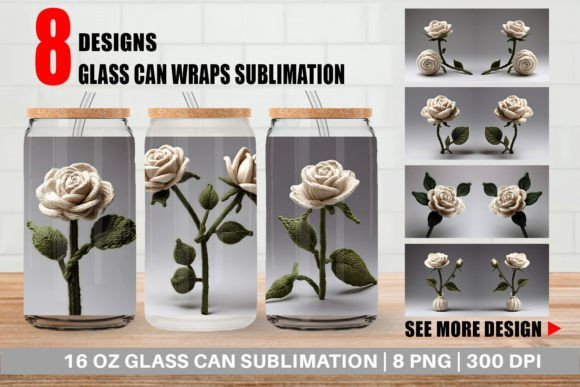 Glass Can White Rose Embroidery Review