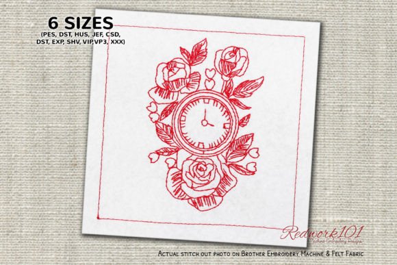 Hanging Rose Watch Redwork Embroidery Review