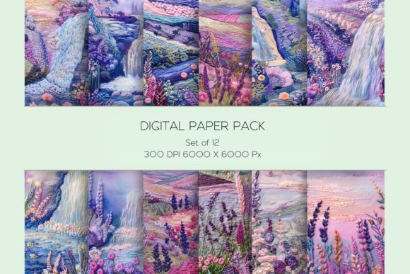 Purple Landscape Embroidery Paper Set Review